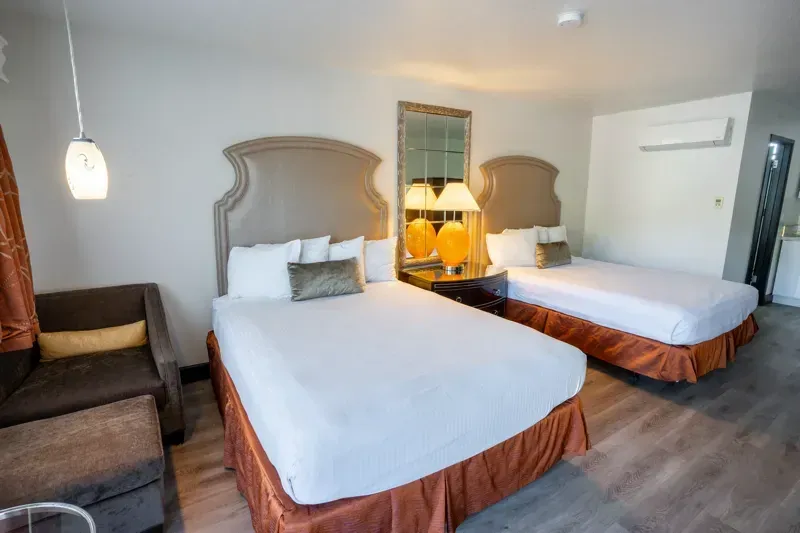 The Double Queen Kitchenette at the Sands Inn &amp; Suites